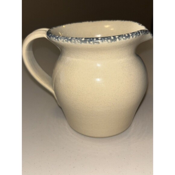 Vintage Casey Pottery Creamer Small Pitcher 1995 Apples Texas Stoneware - Picture 2 of 5